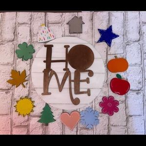 Small Interchangeable HOME Sign